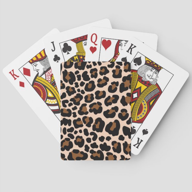Animal print pattern poker cards (Back)
