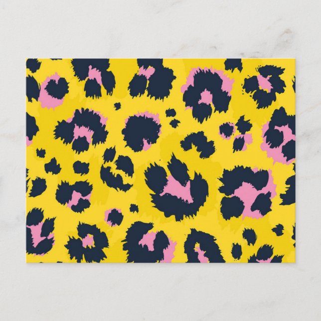Animal print pattern postcard (Front)