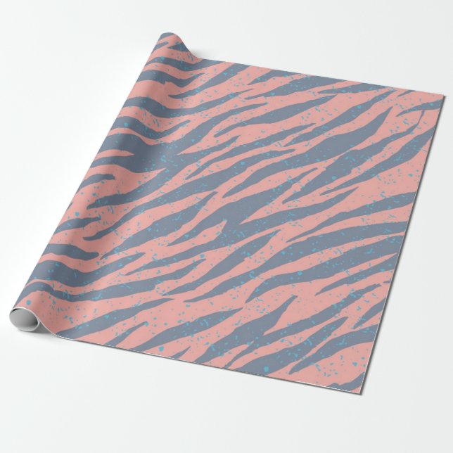 Animal print pattern wrapping paper (Unrolled)