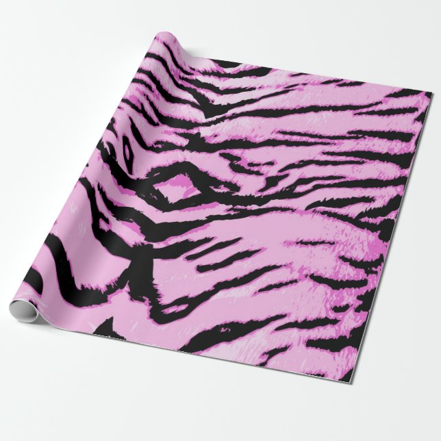 Animal print pattern wrapping paper (Unrolled)