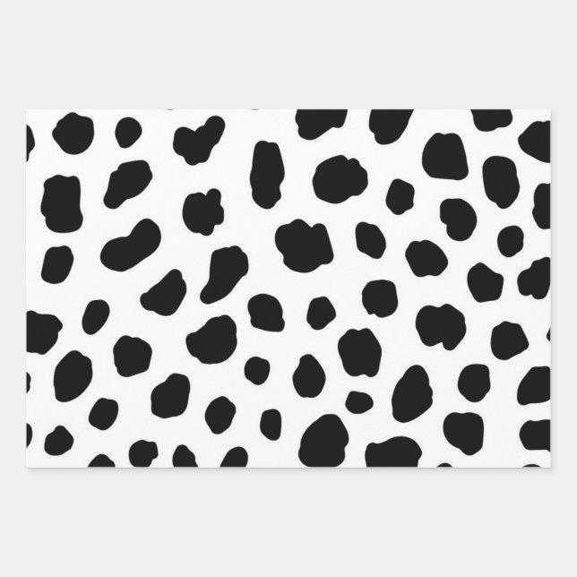 Animal print pattern wrapping paper sheets (Front)