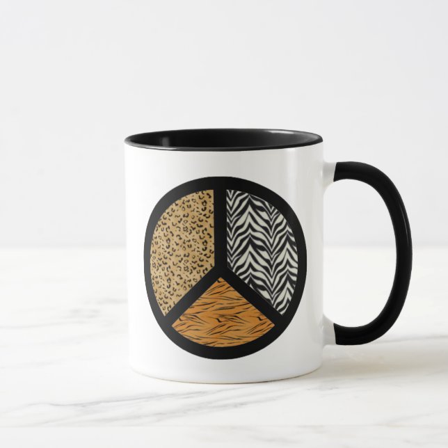 Animal Print Peace Sign Mug (Right)
