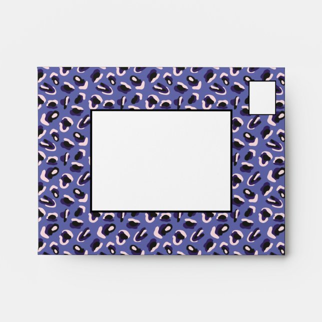 Animal Print Periwinkle Envelope (Front)