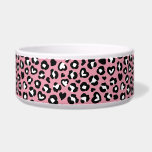 Animal Print, Pink Leopard, Cheetah Spots, Hearts Bowl<br><div class="desc">Elegant,  stylish and sophisticated pattern with leopard spots and hearts in pink and black color. Modern and trendy gift,  perfect for the animal print lover in your life.</div>