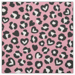 Animal Print, Pink Leopard, Cheetah Spots, Hearts Fabric