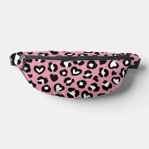 Animal Print, Pink Leopard, Cheetah Spots, Hearts Fanny Pack
