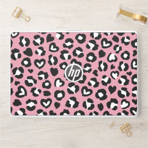 Animal Print, Pink Leopard, Cheetah Spots, Hearts HP Laptop Skin