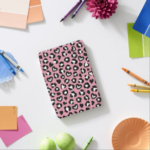 Animal Print, Pink Leopard, Cheetah Spots, Hearts iPad Mini Cover