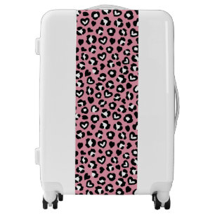 Animal Print, Pink Leopard, Cheetah Spots, Hearts Luggage