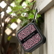 Animal Print, Pink Leopard, Hearts, Your Name