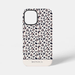 Animal print pink monogram iPhone 12 mini case