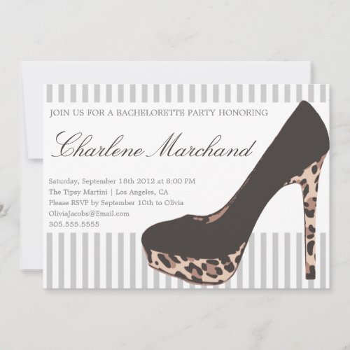 ANIMAL PRINT PUMPS | BACHELORETTE PARTY INVITES
