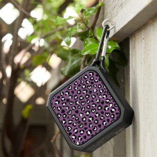 Animal Print, Purple Leopard, Cheetah Spots, Heart Bluetooth Speaker