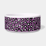 Animal Print, Purple Leopard, Cheetah Spots, Heart Bowl<br><div class="desc">Elegant,  stylish and sophisticated pattern with leopard spots and hearts in purple and black color. Modern and trendy gift,  perfect for the animal print lover in your life.</div>