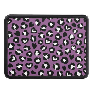 Animal Print, Purple Leopard, Cheetah Spots, Heart Hitch Cover