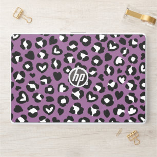 Animal Print, Purple Leopard, Cheetah Spots, Heart HP Laptop Skin