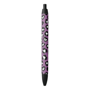 Animal Print, Purple Leopard, Cheetah Spots, Heart Pen