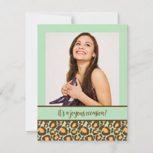 Animal Print Quinceanera Party Invitations