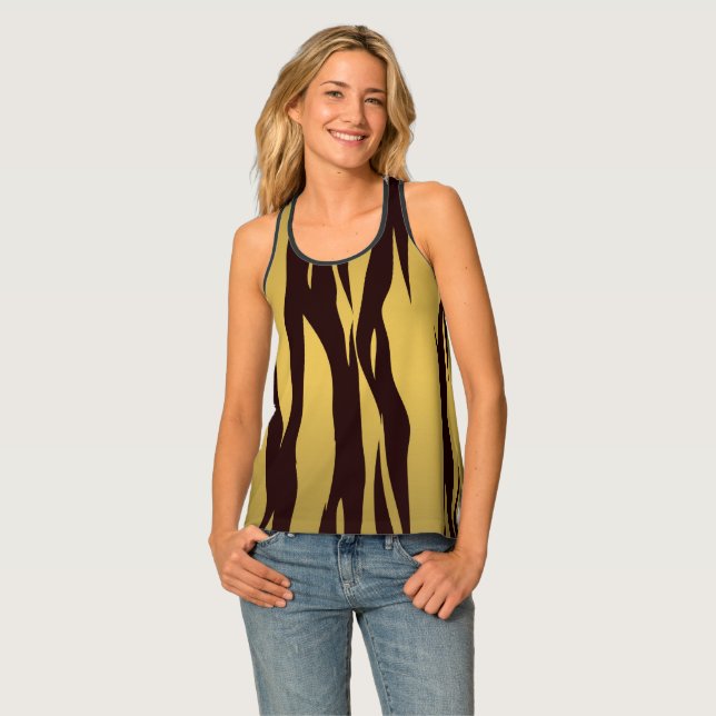 Animal Print Racerback Tank Top (Front Full)