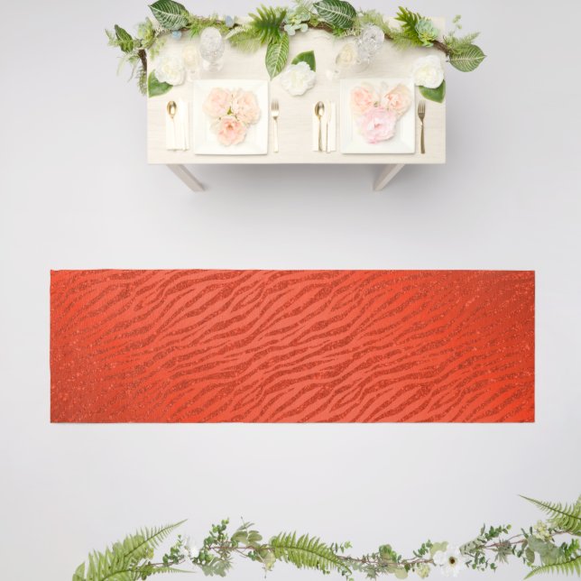 Animal Print Red Glitter Glam Outdoor Rug (Insitu (Wedding 2))
