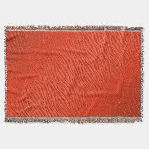 Animal Print Red Glitter Glam Throw Blanket
