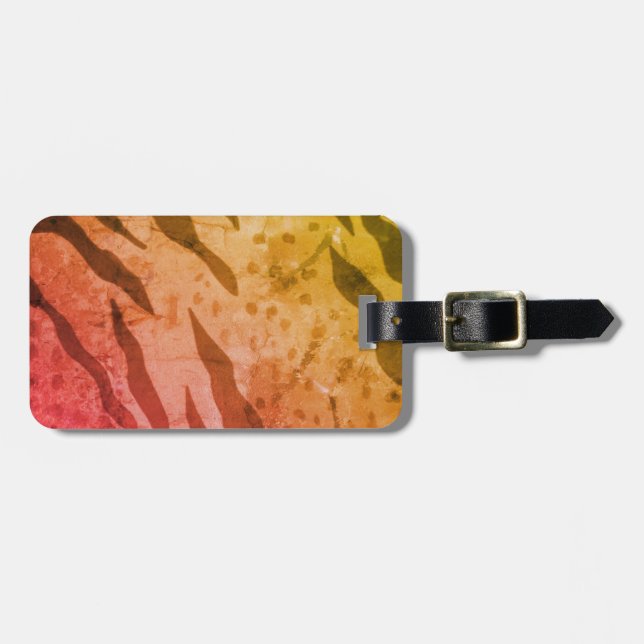 Animal Print Safari Luggage Tag (Front Horizontal)