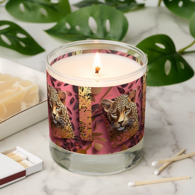 Animal Print Scented Jar Candle (Lit)