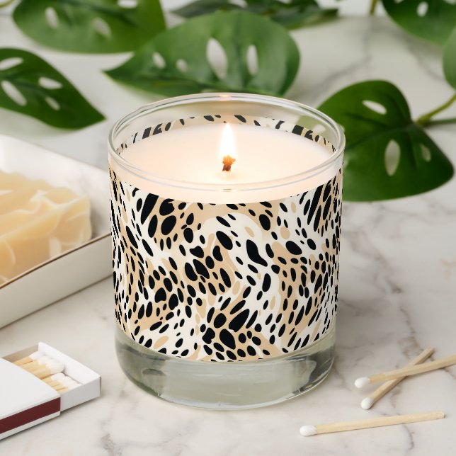 Animal Print Scented Jar Candle (Lit)