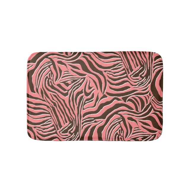 Animal print, seamless zebra pattern. bath mat (Front)