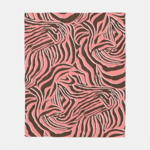Animal print, seamless zebra pattern. fleece blanket