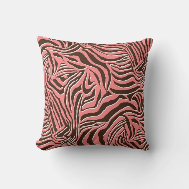 Animal print, seamless zebra pattern. throw pillow (Front)