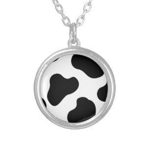 Animal print silver plated necklace
