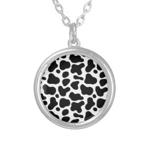 Animal print silver plated necklace
