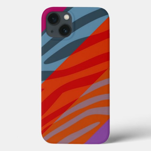 Animal Print Skin Zebra Retro Colorful Pattern 10 iPhone 13 Case