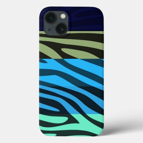 Animal Print Skin Zebra Retro Colorful Pattern 6 iPhone 13 Case