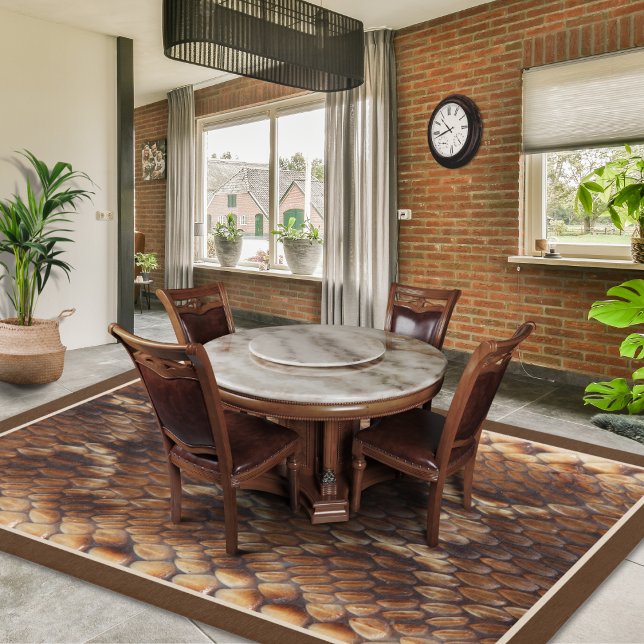 Animal Print Snake Brown Area Rug (Creator Uploaded)