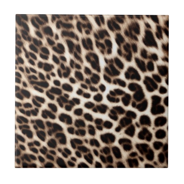 animal print texture fur skin cheetah leopard patt ceramic tile (Front)