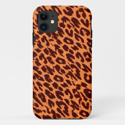 Animal print texture of leopard iPhone 11 case