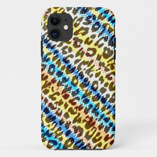 Animal print texture stripes of leopard iPhone 11 case