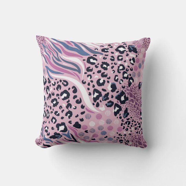 Animal Print Throw Pillow (Front)