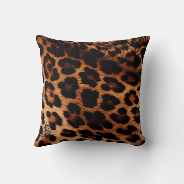 Animal Print Throw Pillow (Back)