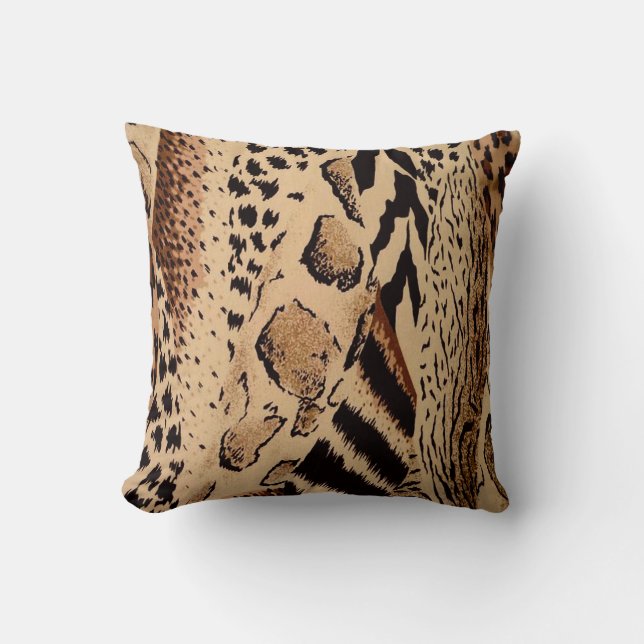 Animal Print Throw Pillow (Front)