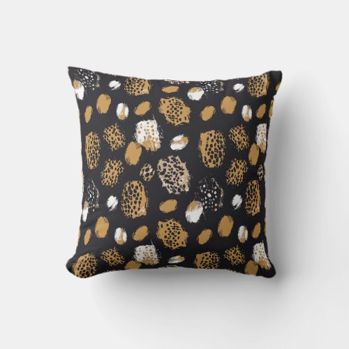 Animal Print Throw Pillow with Modern Leopard Skin