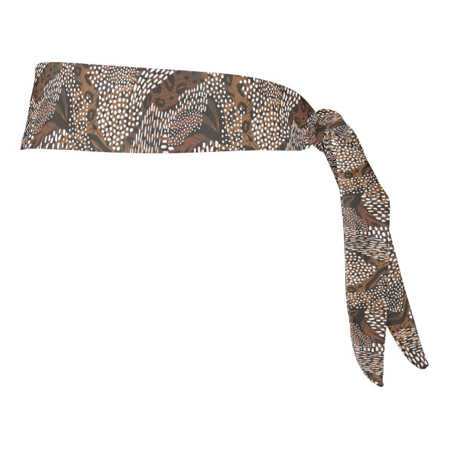 Animal Print Tie Back Headband (Rotate 90)