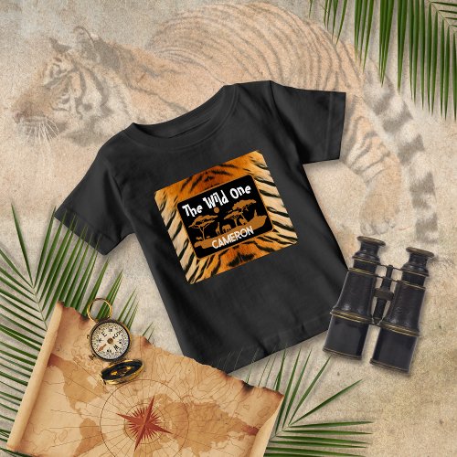 Animal Print Tiger Birthday T_Shirt