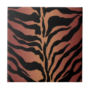 Animal Print Tiger Striped Home Decor Ceramic Tile