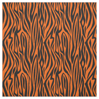 animal print tiger stripes wild orange fabric