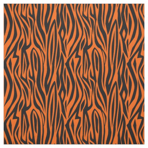 animal print tiger stripes wild orange fabric