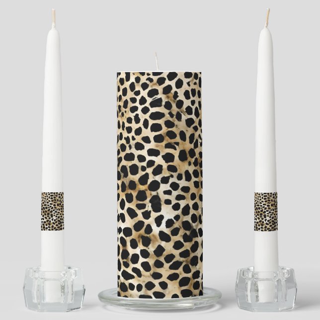 Animal Print - Unity Candle Set (Front)
