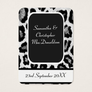 Animal print wedding favor thank you tag